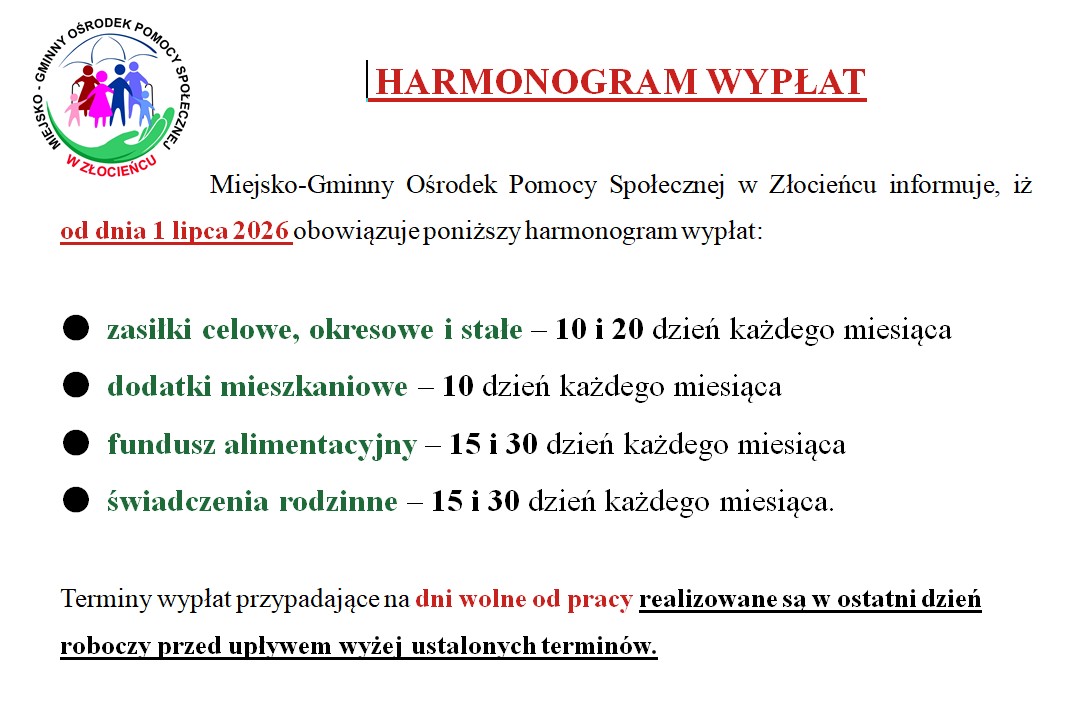 harmonogram wyplat