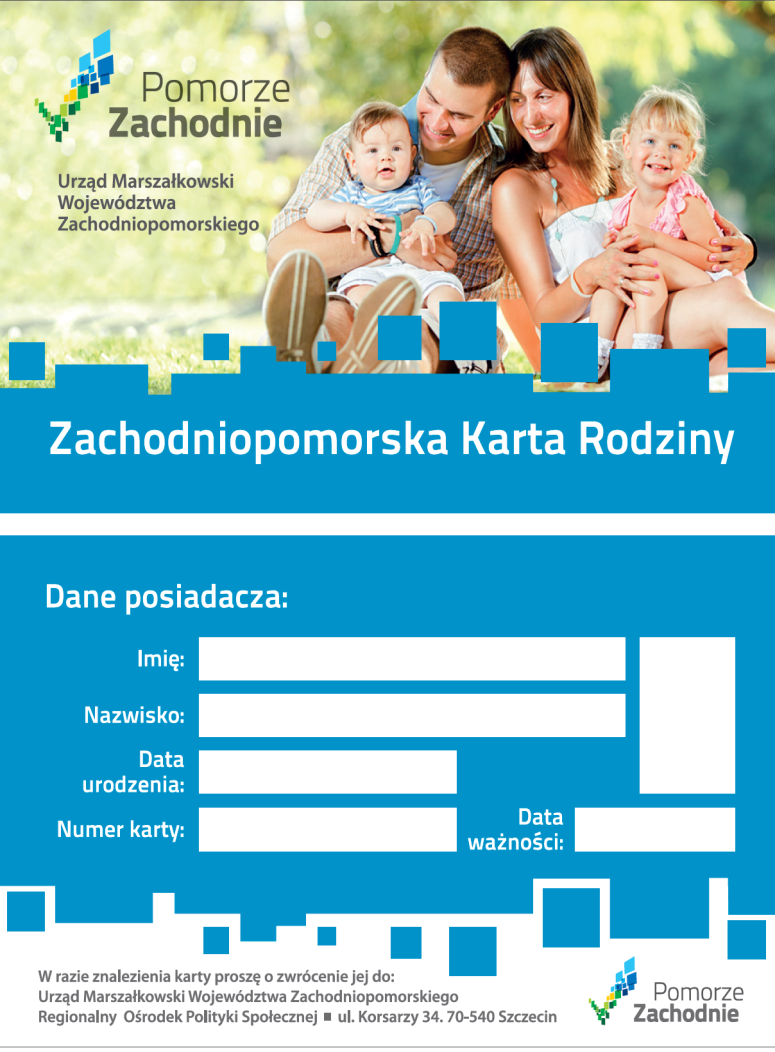 zachodniopomorska karta rodziny
