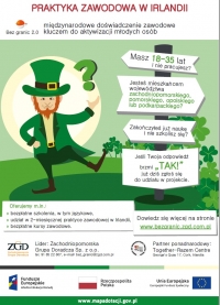 Bezpłatny projekt EFS z praktyką zawodową w Irlandii